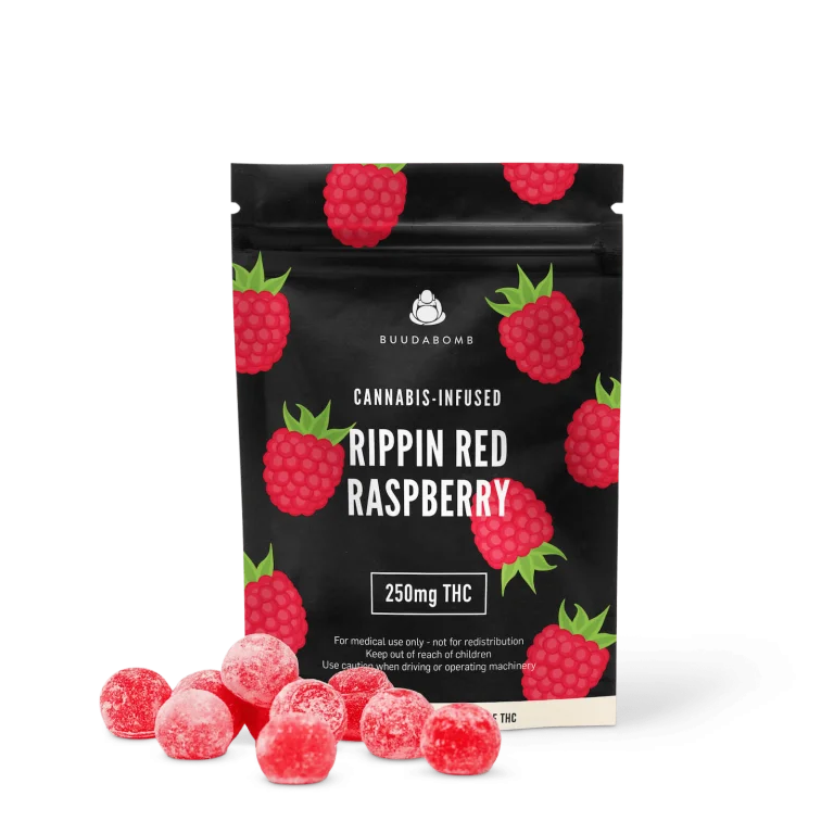 Buudabomb Rippin Red Raspberry Gummies